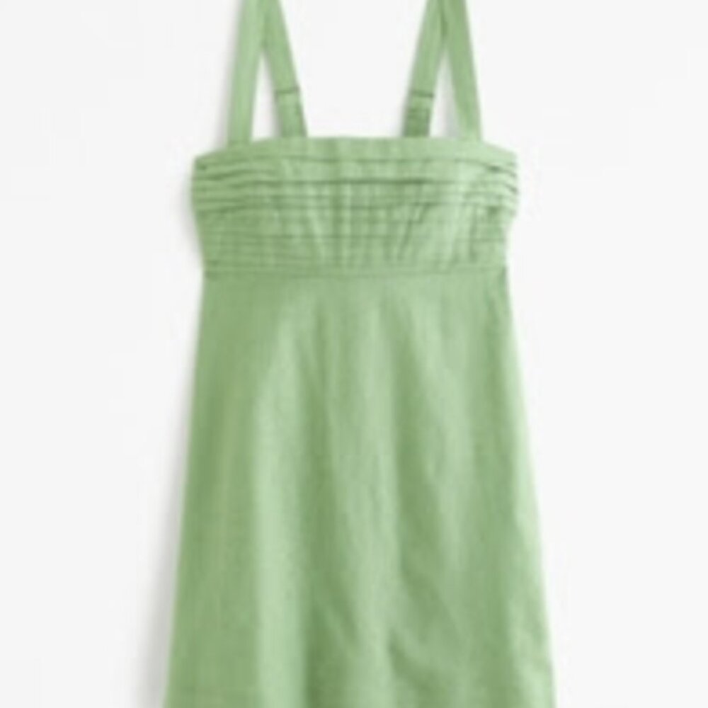 Abercrombie & Fitch Emerson Linen-Blend Skort Green XXL Tall